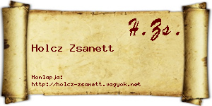 Holcz Zsanett névjegykártya